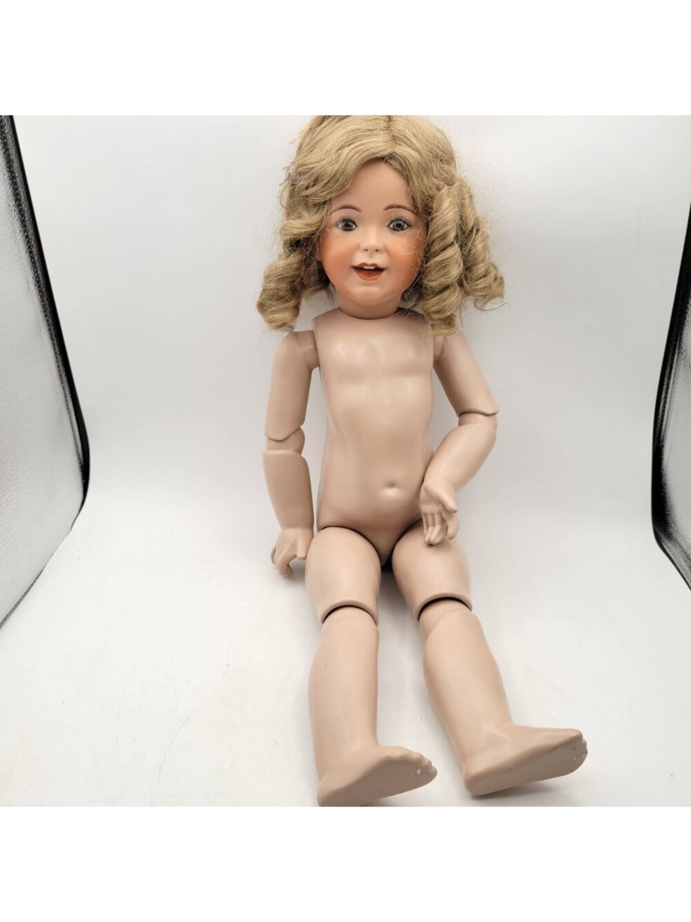 REEL SEELEY French Doll Body ~ 23in Composition Jointed Vintage w/ Head & Wig